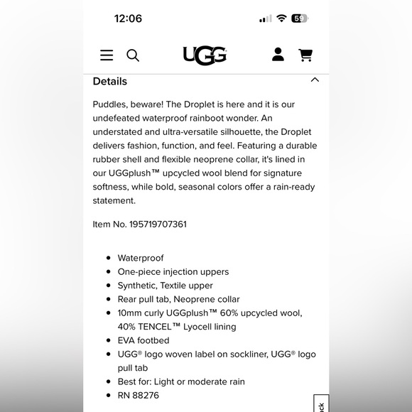 UGG White and Black Droplet Boots - Picture 7 of 7